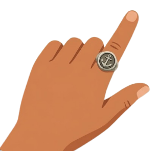 Left hand pointing